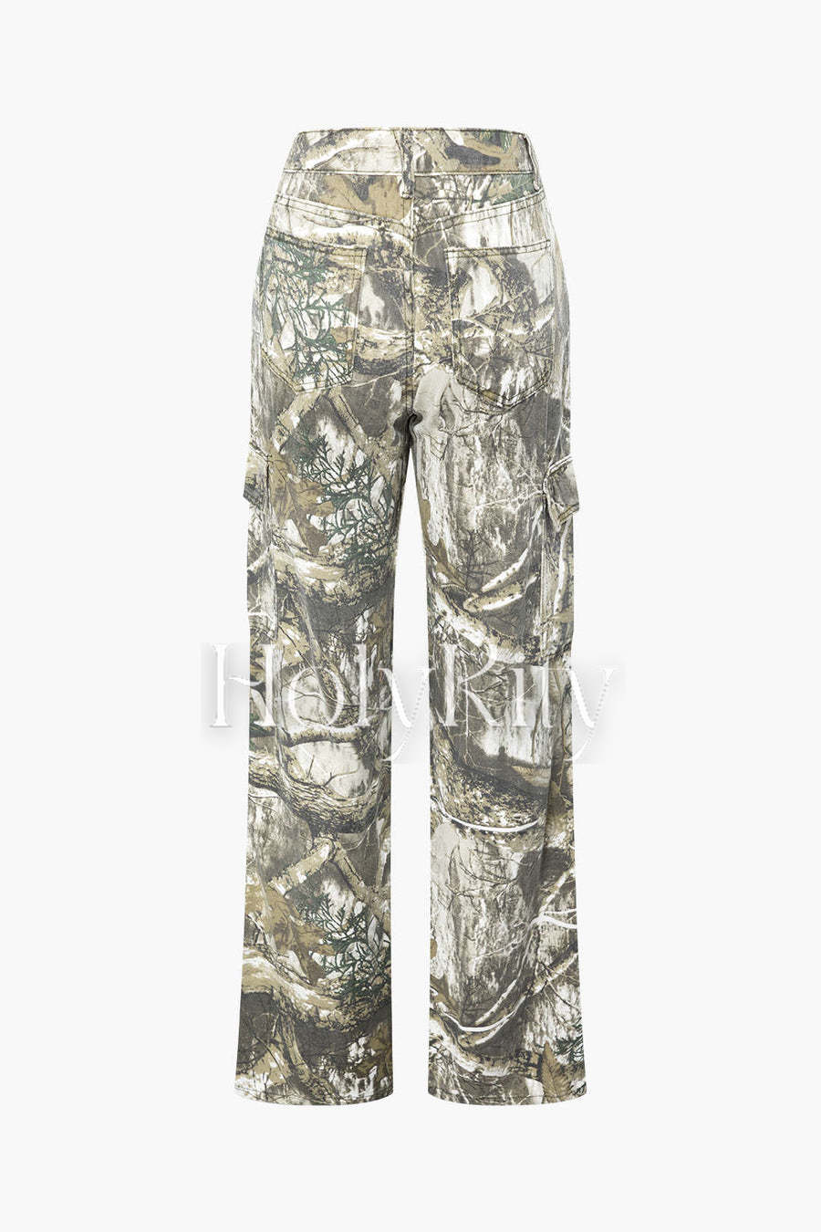 Gerade geschnittene Jeans mit abstraktem Print