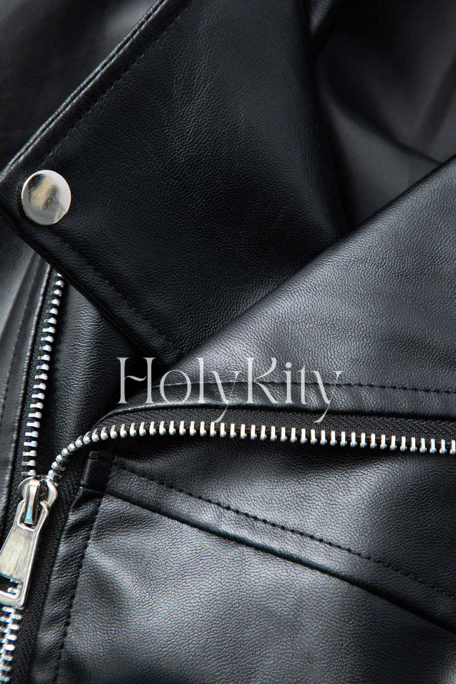 Veste zippée en similicuir