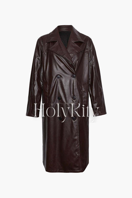 Manteau en cuir synthétique