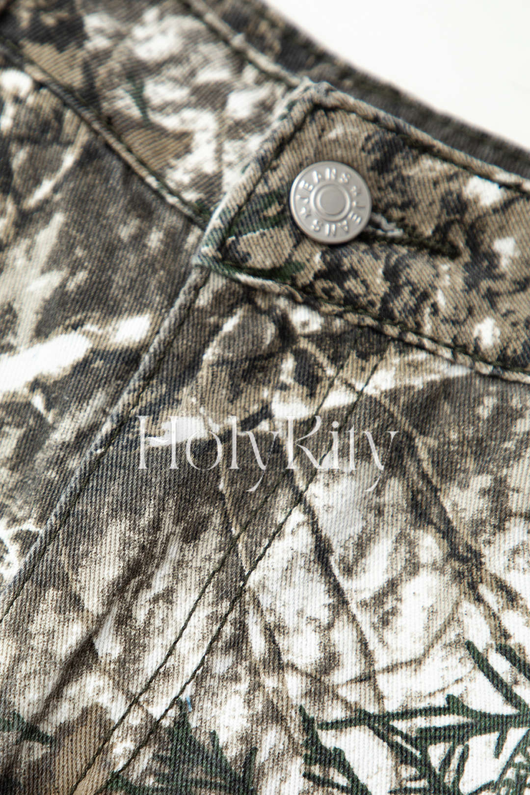 Leaves Print Cargo Pants