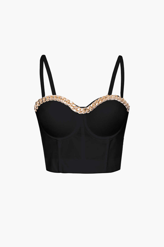 Bustier-Korsett mit Kettendetail