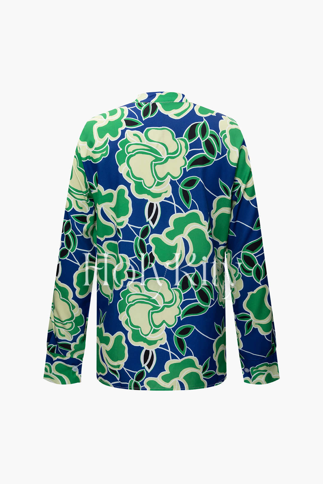 Ensemble chemise à manches longues imprimée avec poche poitrine et pantalon à cordon de serrage