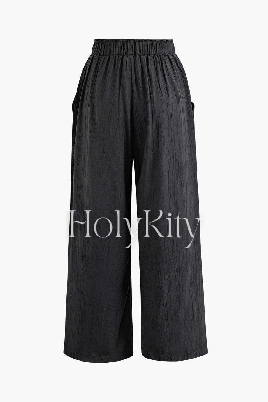 Solid Wide Leg Linen Pants