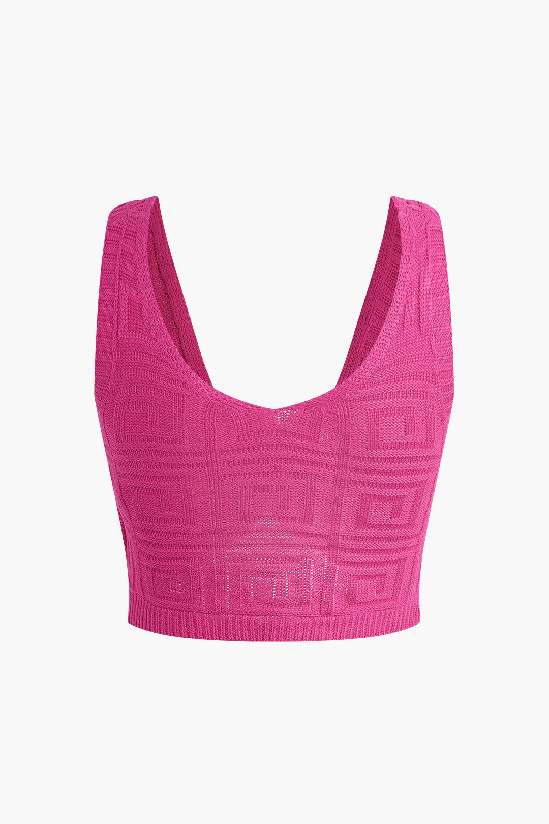 Twist Front Crop Knit Tank Top