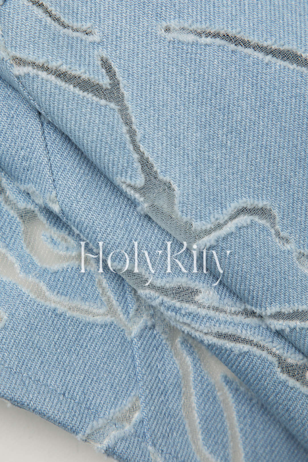 Denim-Camisole-Oberteil mit eckigem Ausschnitt