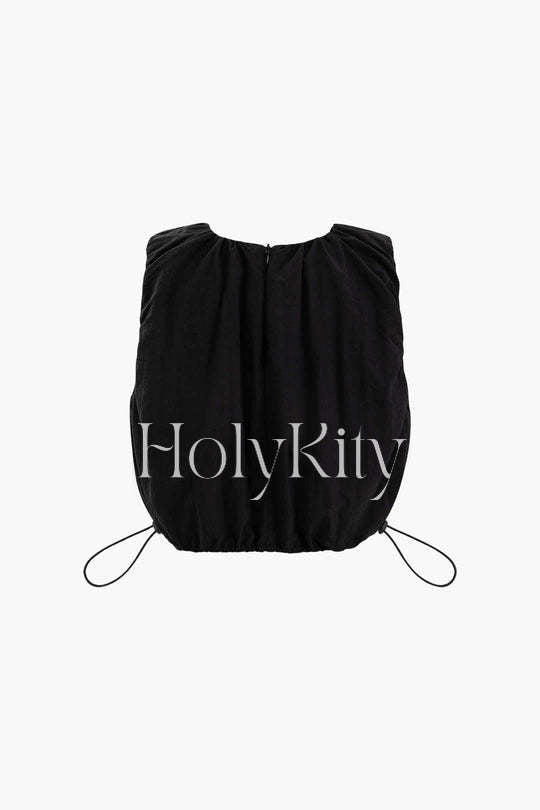 Drawstrings Crop Tank Top