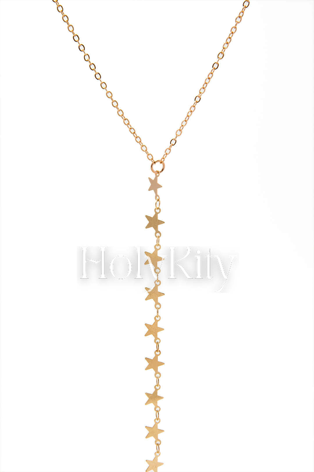 Collier Lariat en Y avec breloque étoile