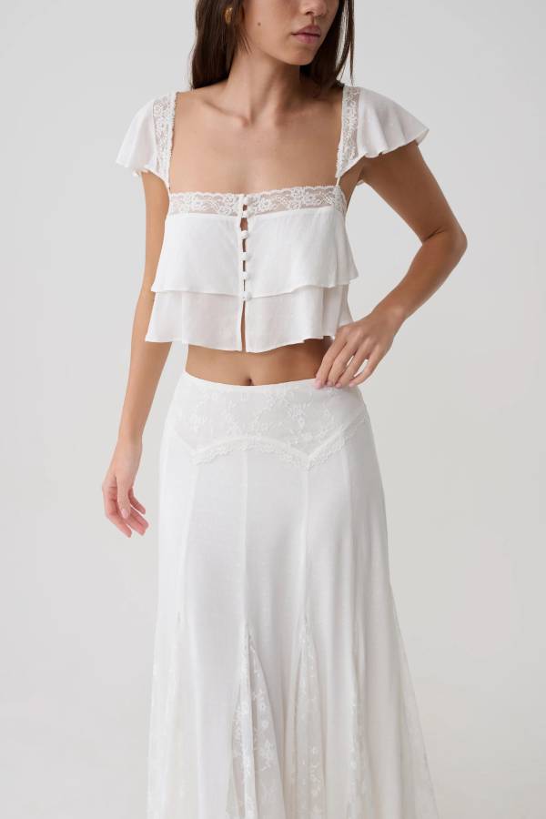 Lace Sleeveless Crop Top