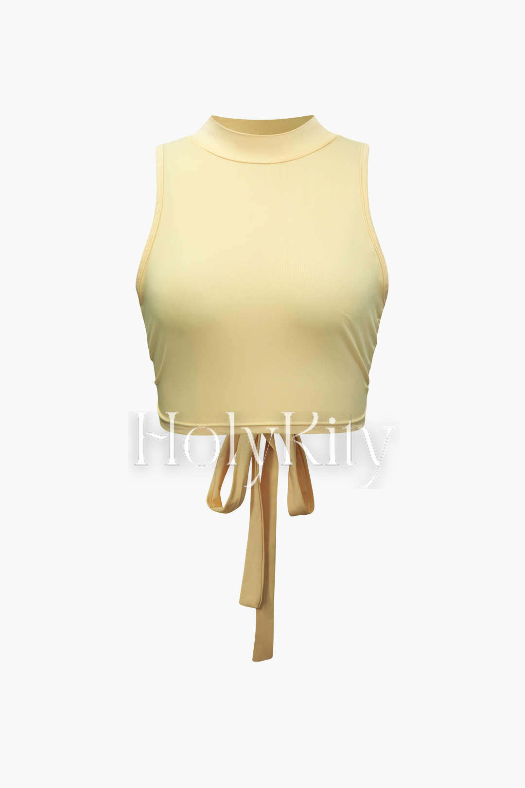 Tie Back Tank Top And Ruched Ruffle Skirt Set
