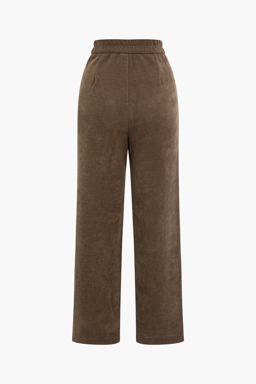 High Waist Ruched Straight Leg Pants