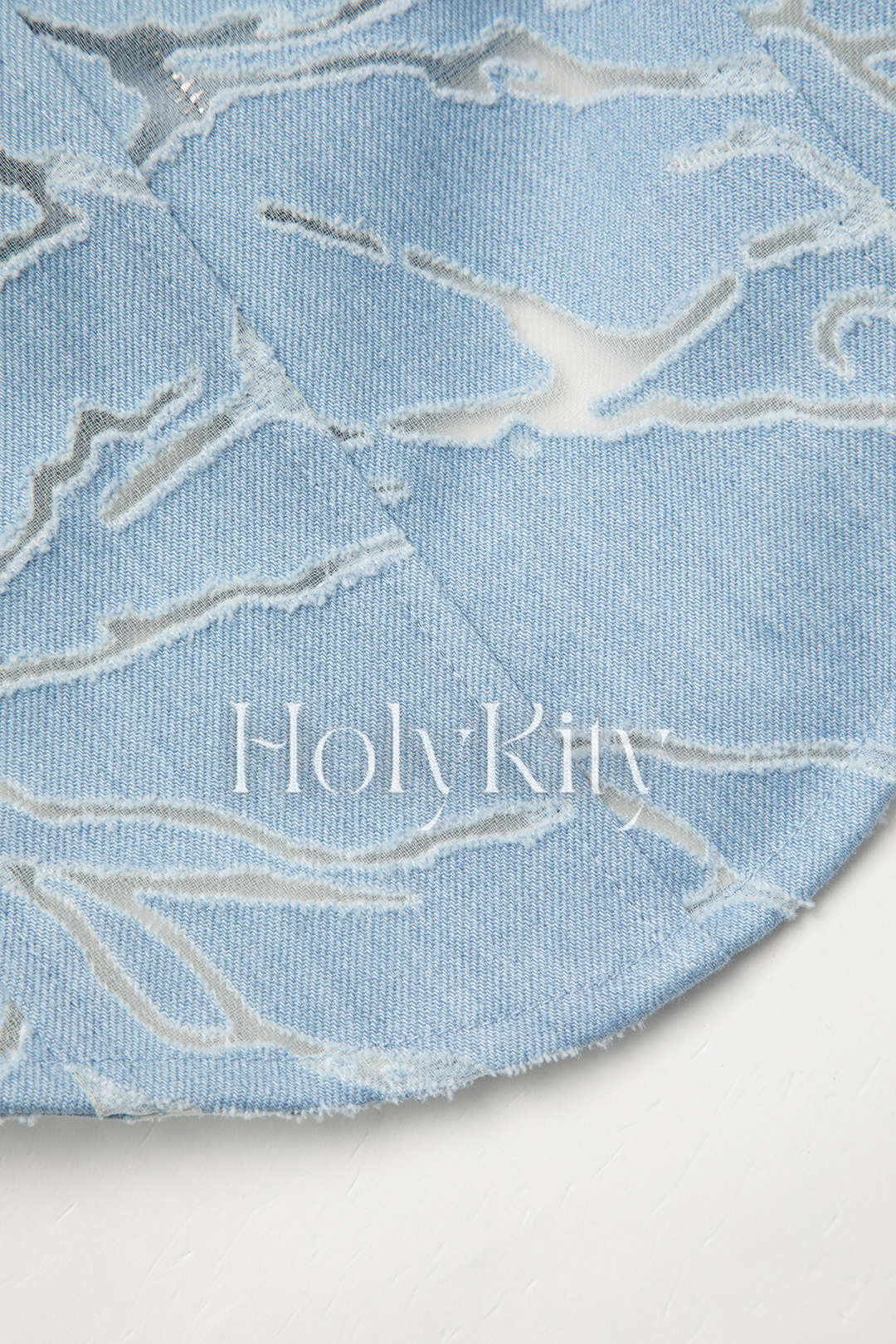 Denim-Camisole-Oberteil mit eckigem Ausschnitt