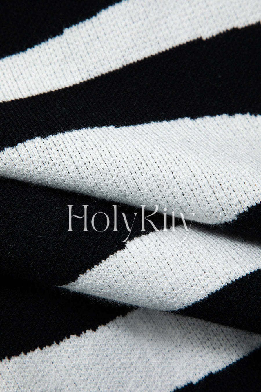 Swirl Stripe Mock Neck Tie Knit Tank Top
