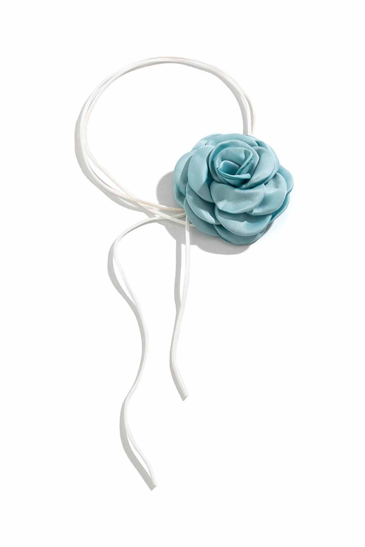 Satin Flower Choker Necklace