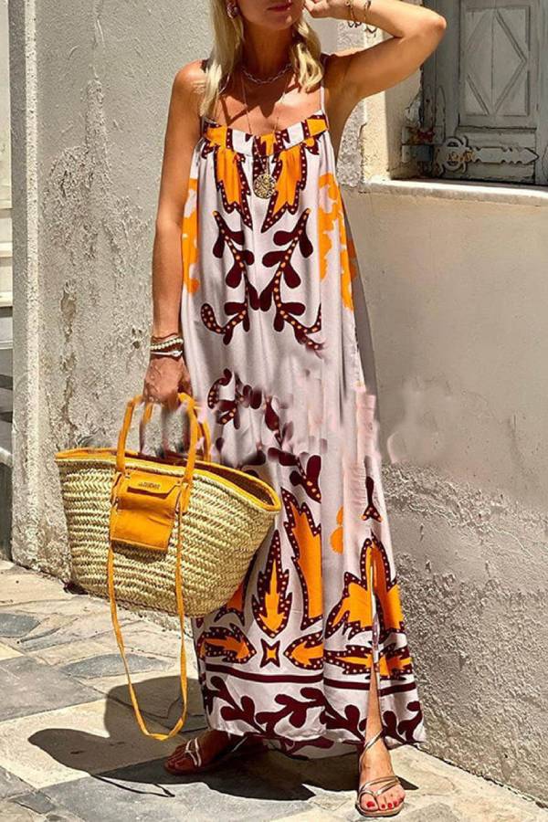 Ethnic Printed Loose Cami Maxi Dress