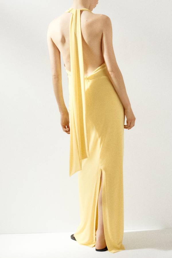 Halter neck maxi dress