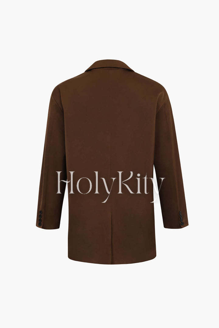 Blazer en satin mat avec poches