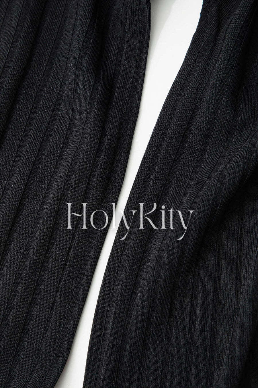 Twist Tie Round Neck Long Sleeve Top And High Waist Pants Set