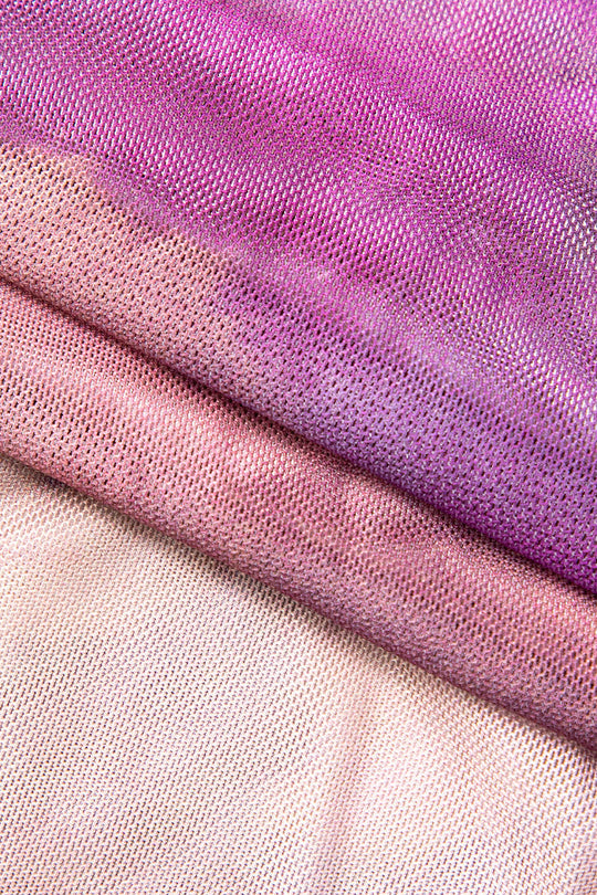 Langärmliger Bodysuit aus Netzstoff mit Batikmuster