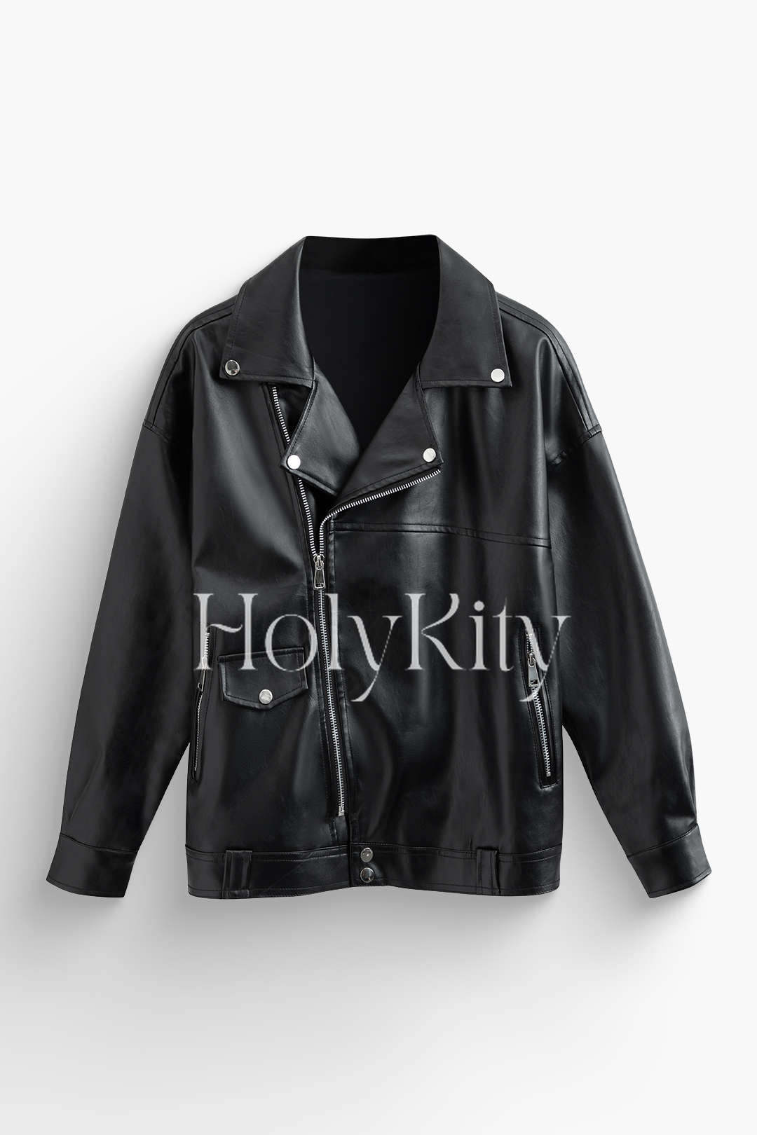 Veste zippée en similicuir