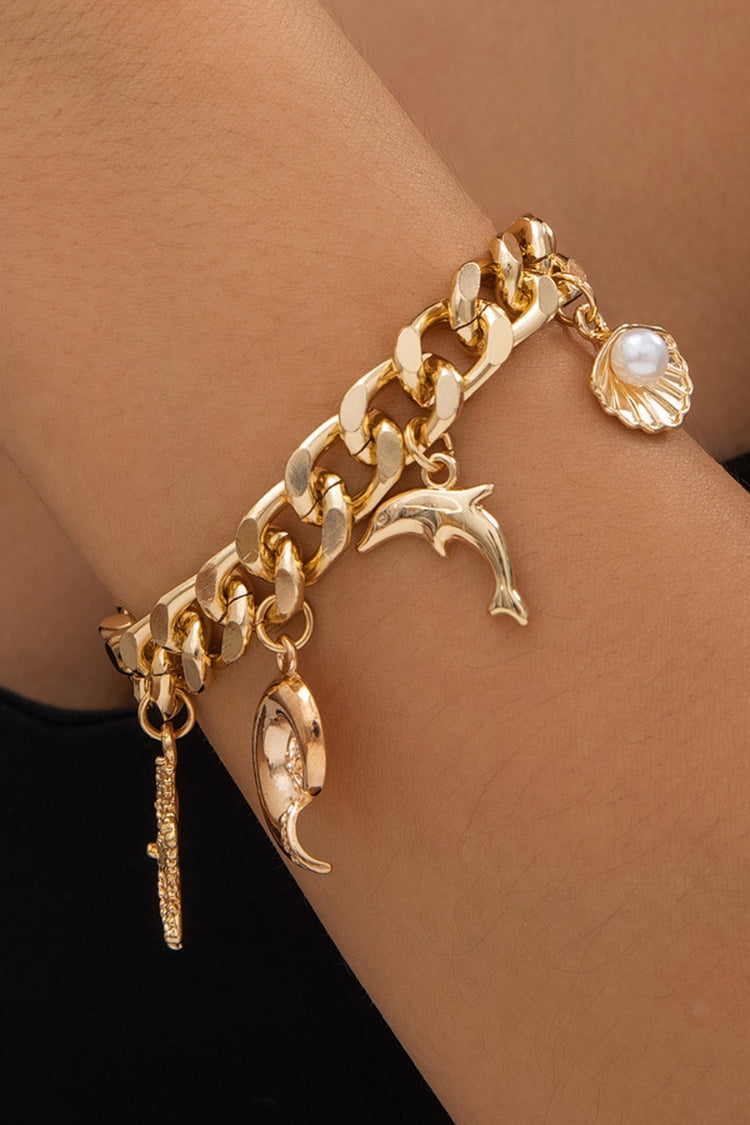 Bracelet pendentif sur le thème de l'océan