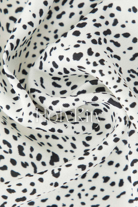Leopard Print Wrap Split Midi Skirt