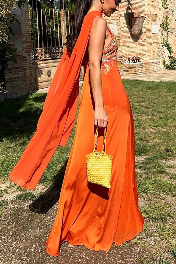Marlena Embroidered Lace Slip Maxi Dress