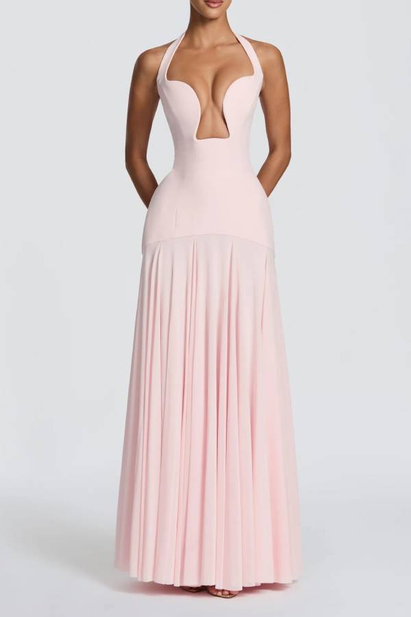 Seraphina Deep V Maxi Dress