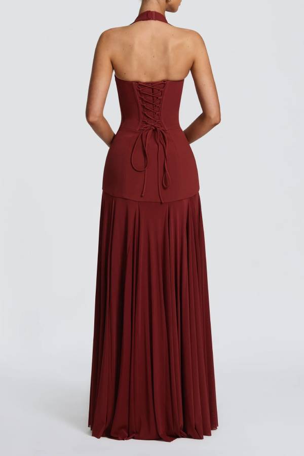 Seraphina Deep V Maxi Dress