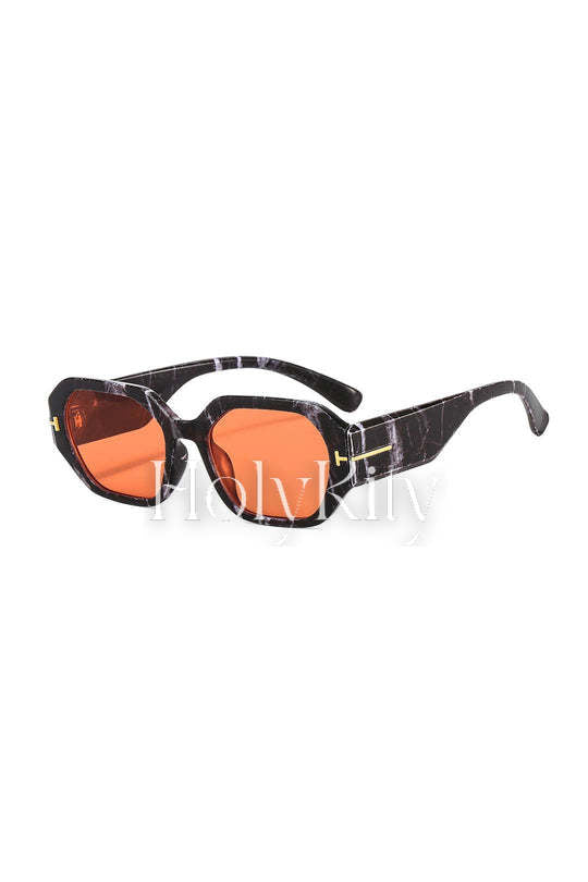 Lunettes de soleil à monture rectangulaire