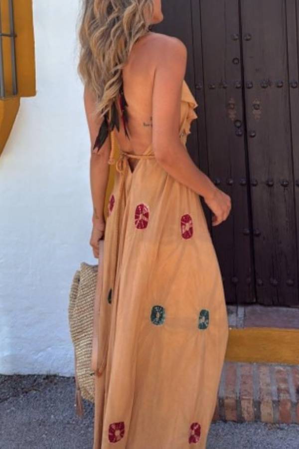 ZANOLI camel long dress