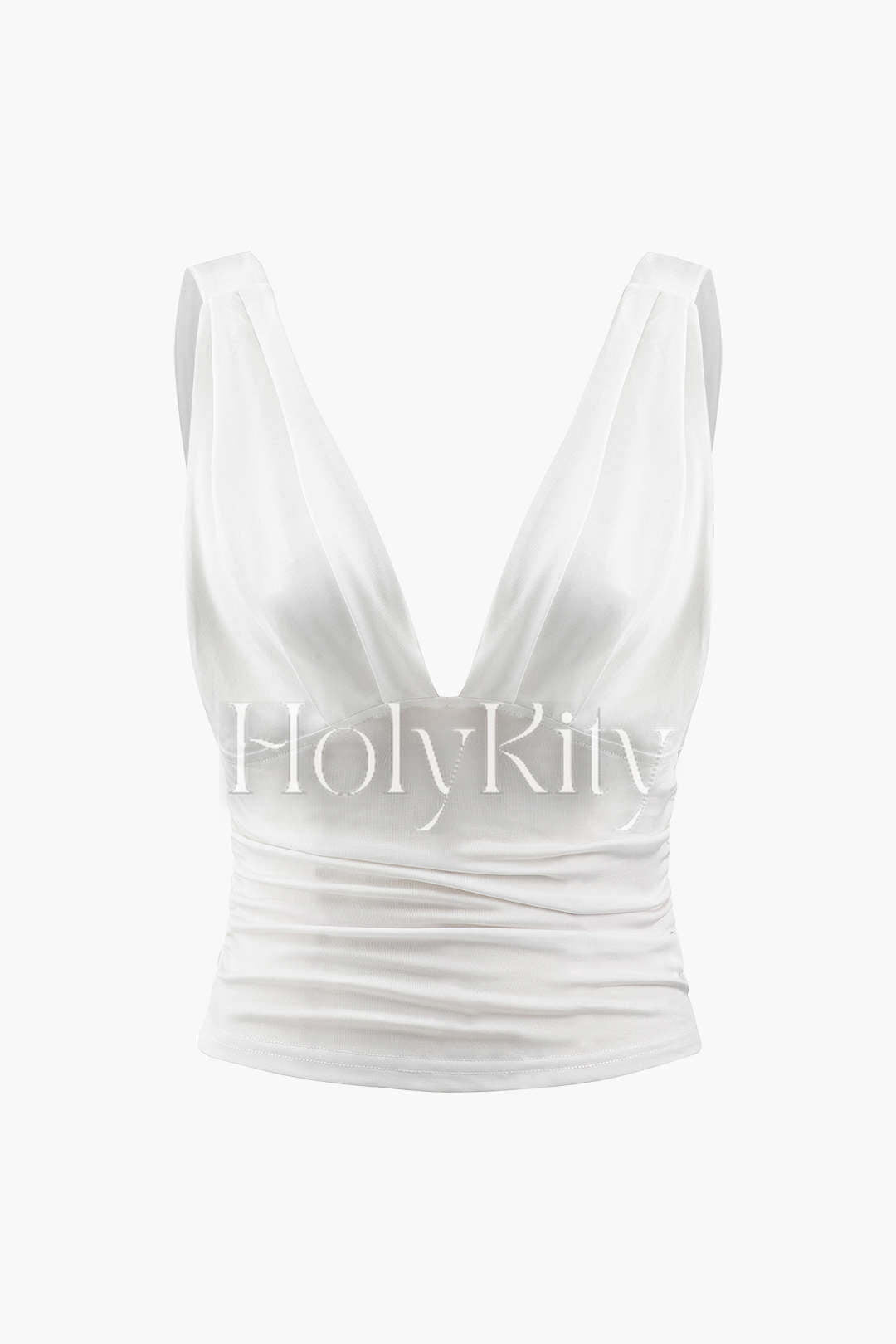 Camisole-Top mit tiefem V-Ausschnitt und Rüschen