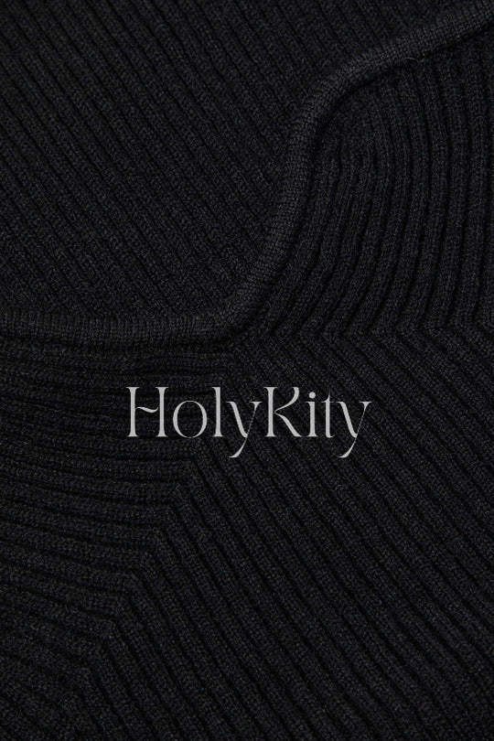 Ärmelloses Stricktop mit herzförmigem Ausschnitt