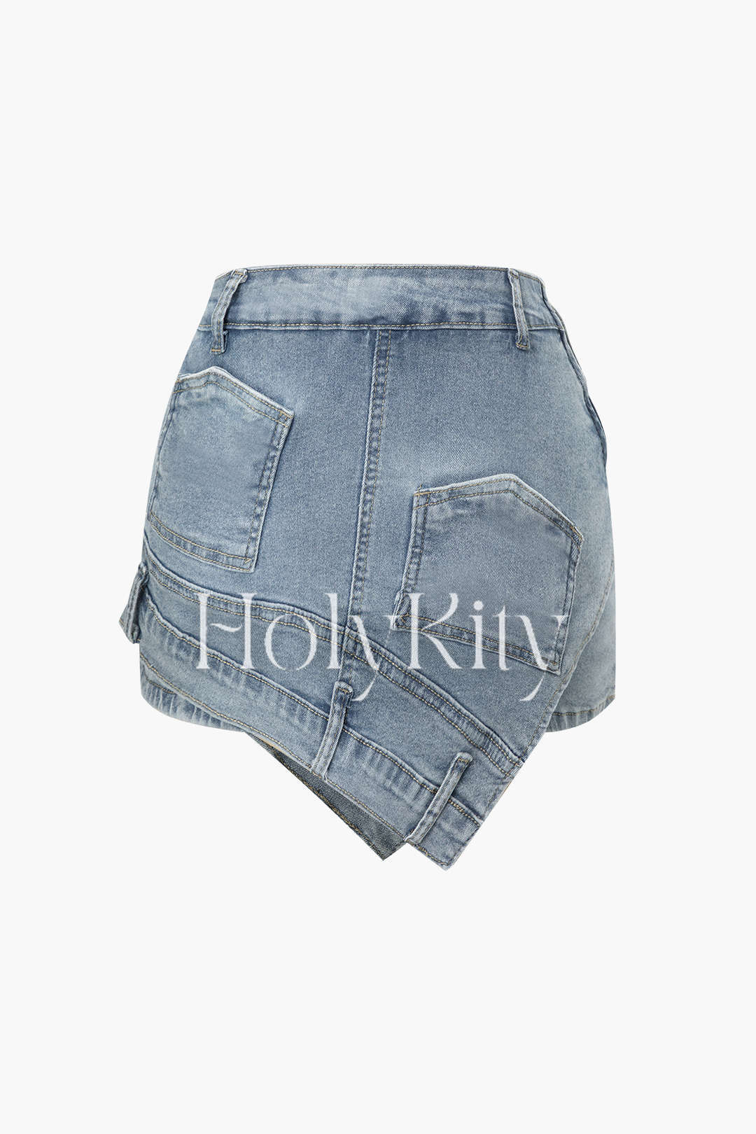 Asymmetrische Jeansshorts