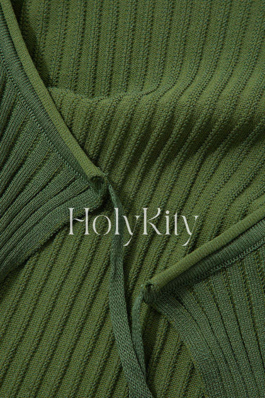 Tie Front Knit Cover-up Top