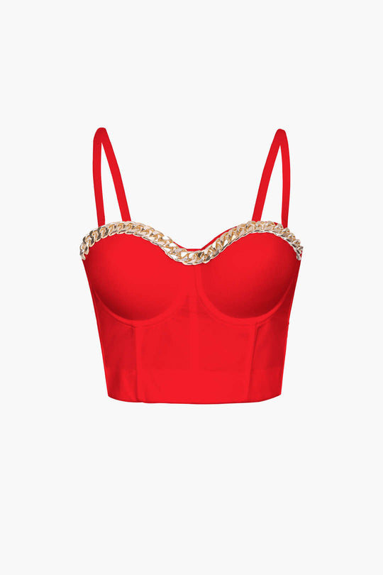 Bustier-Korsett mit Kettendetail