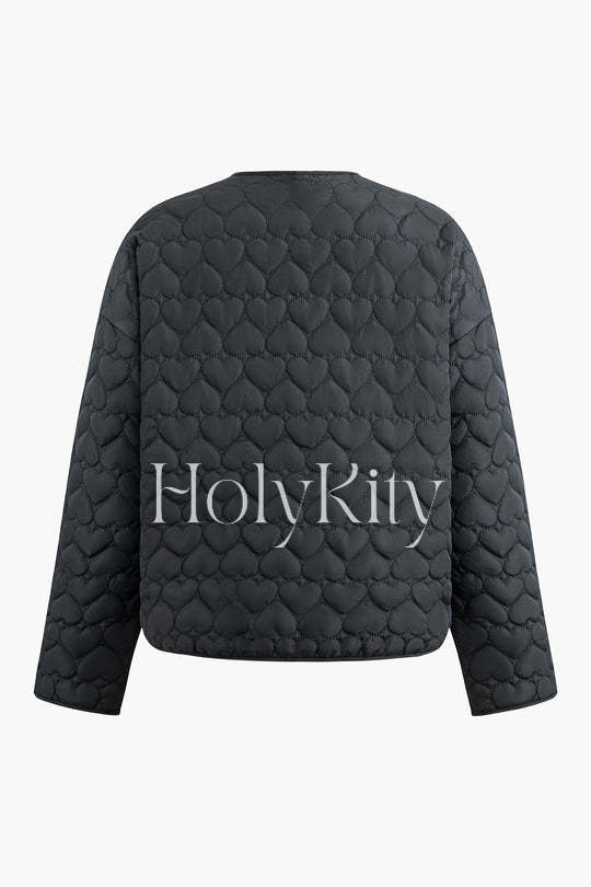 Manteau matelassé en forme de cœur