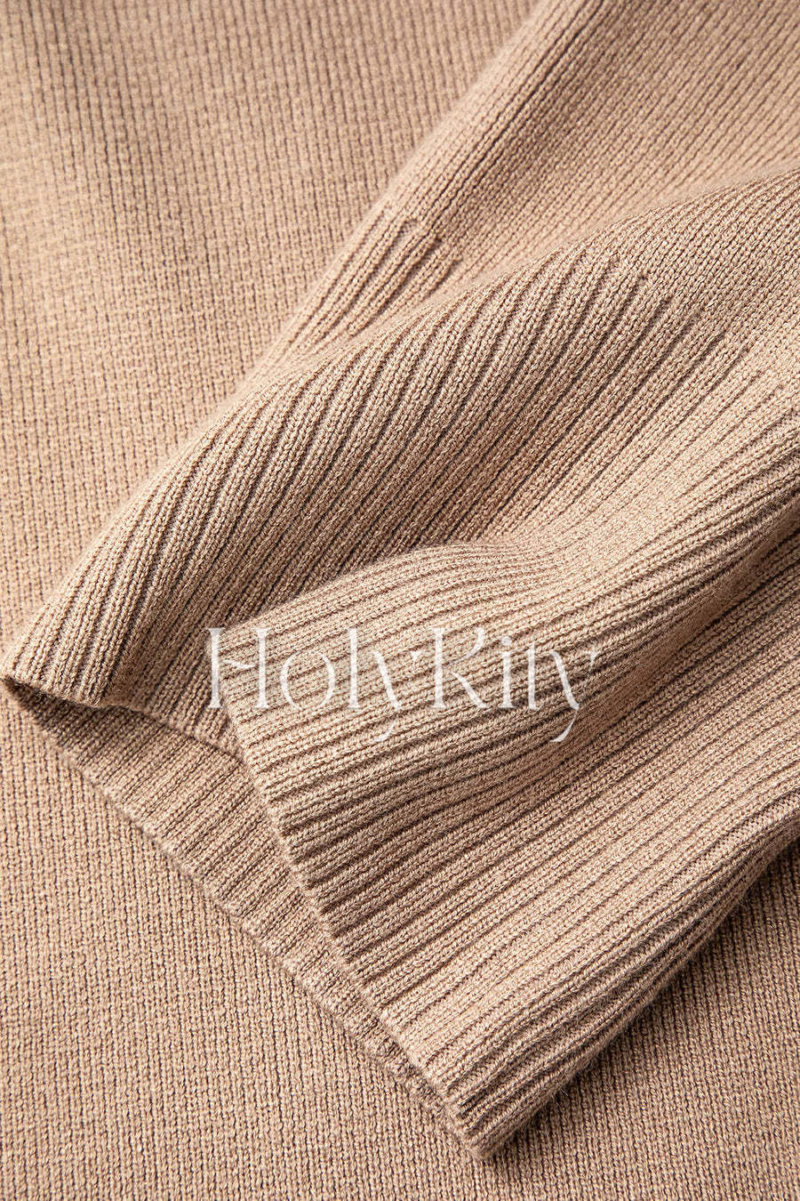 Mock Neck Asymmetrical Hem Long Sleeve Knit Top