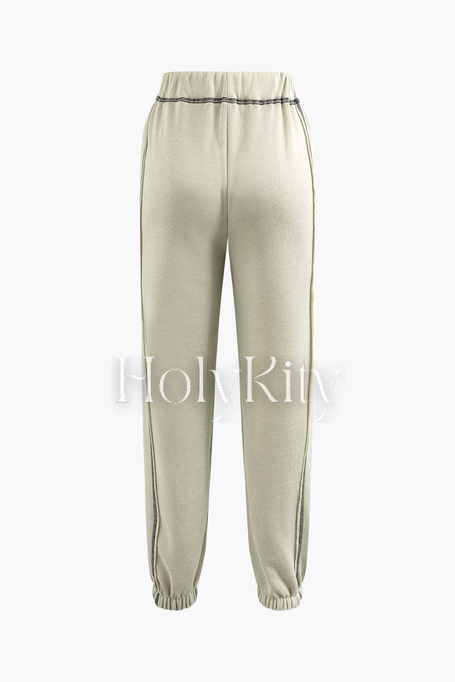 Set aus Sweatshirt und Jogginghose mit offenem Kragen und Kontrastnahtdetail