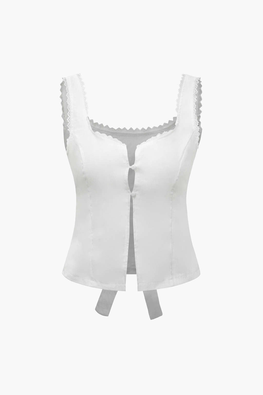 Square Neck Lace Trim Cami Top