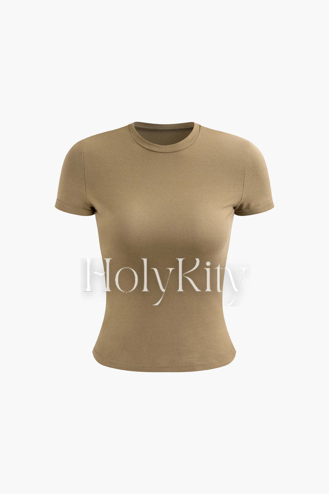 T-shirt uni à col rond