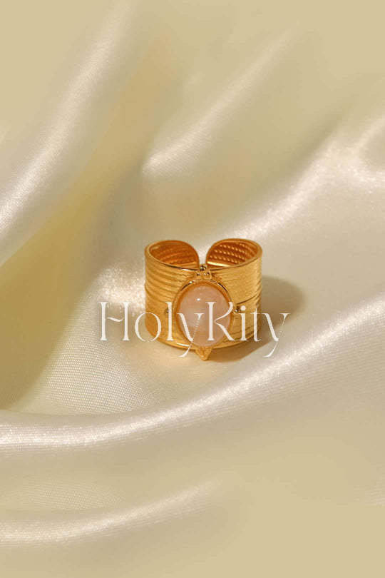 Wide Tiger's Eye Cuff Ring