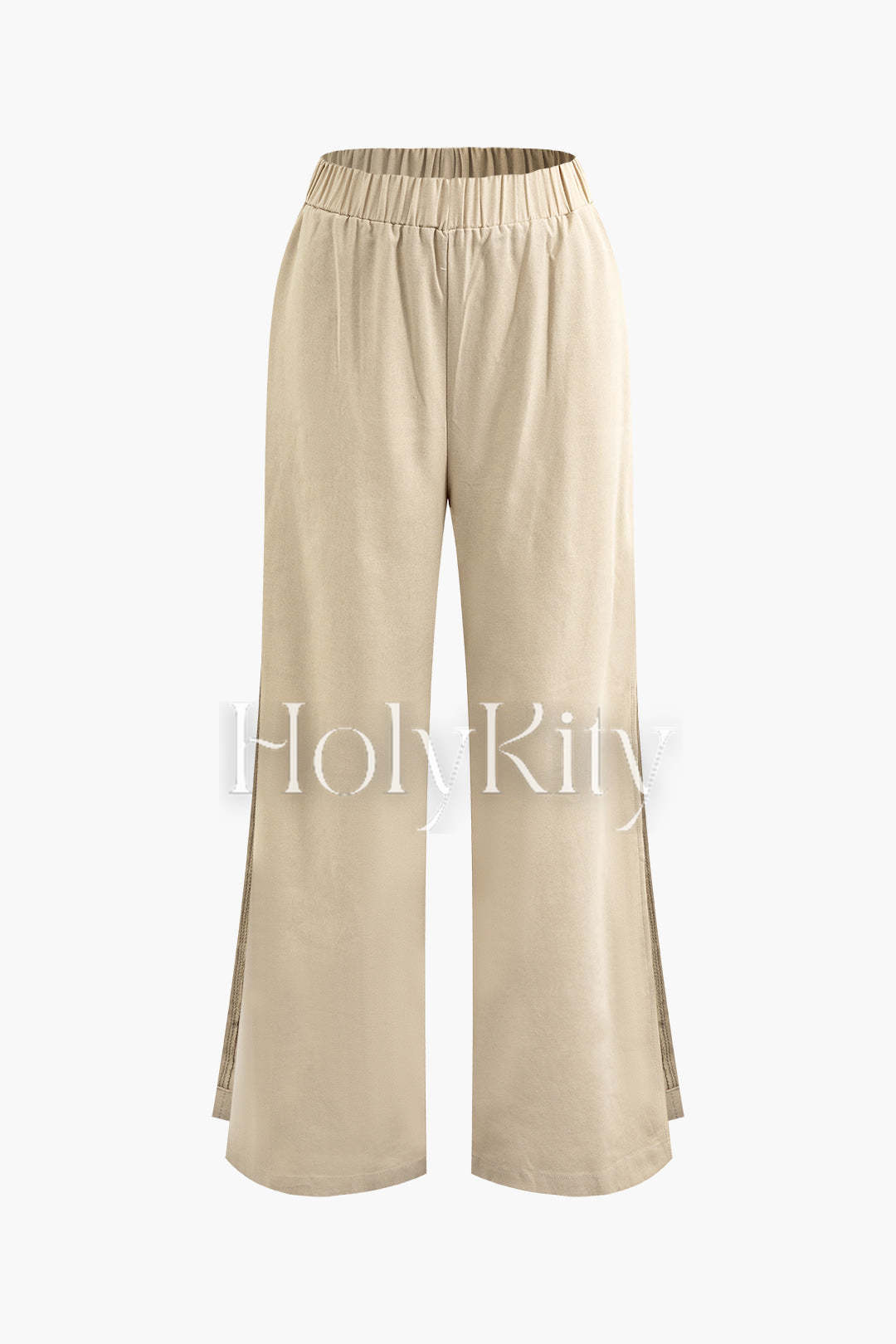 Set aus ärmellosem Oberteil aus Leinenmischung mit elastischer Taille und geschlitzter Hose