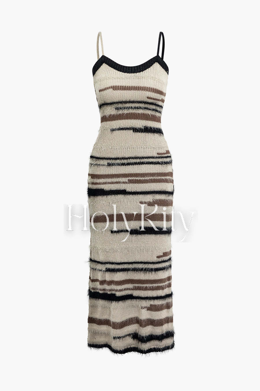 Brushed Stripe Cami Knit Maxi Dress
