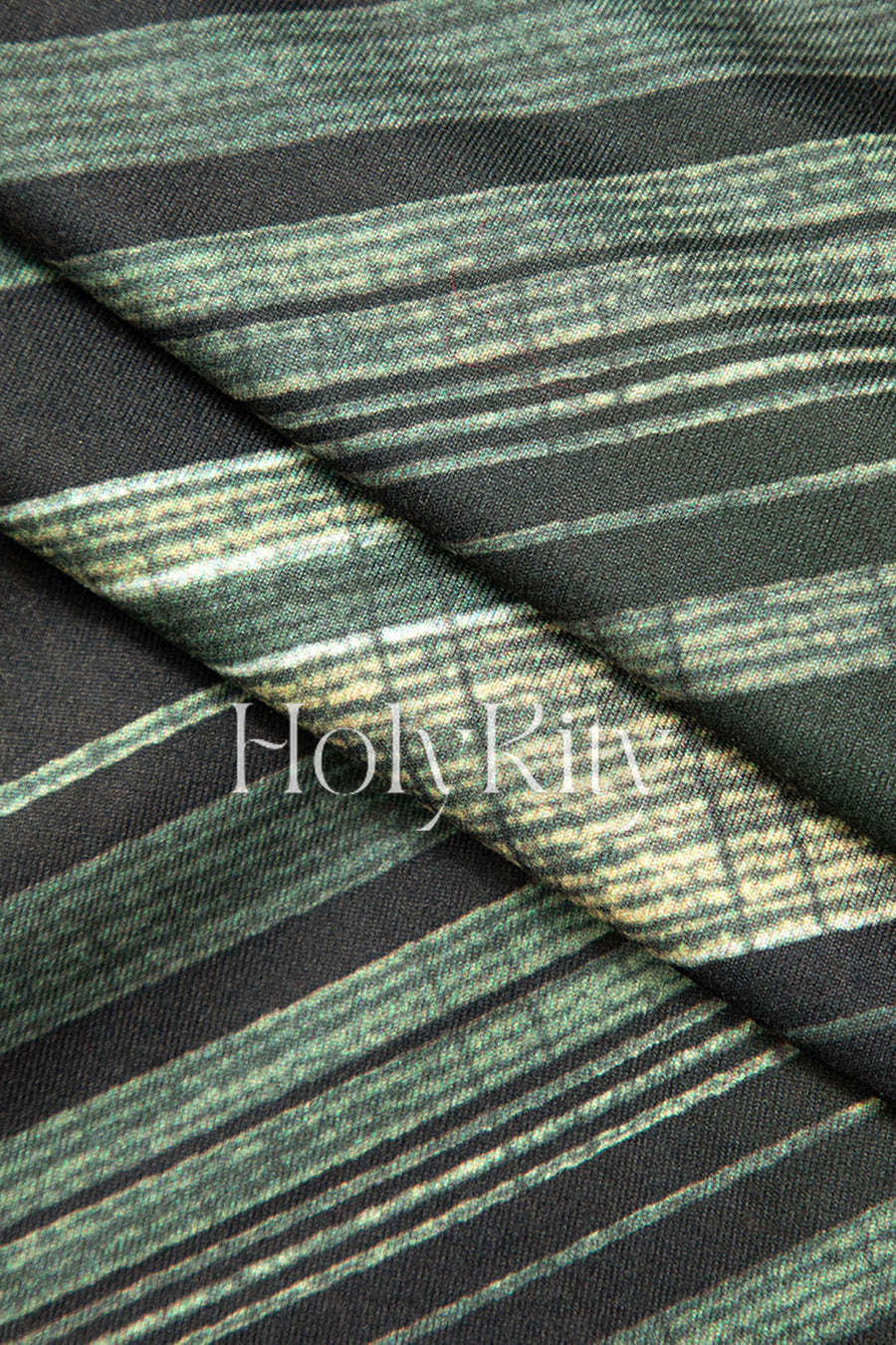 V-shape Pattern Stripe Mermaid Maxi Skirt
