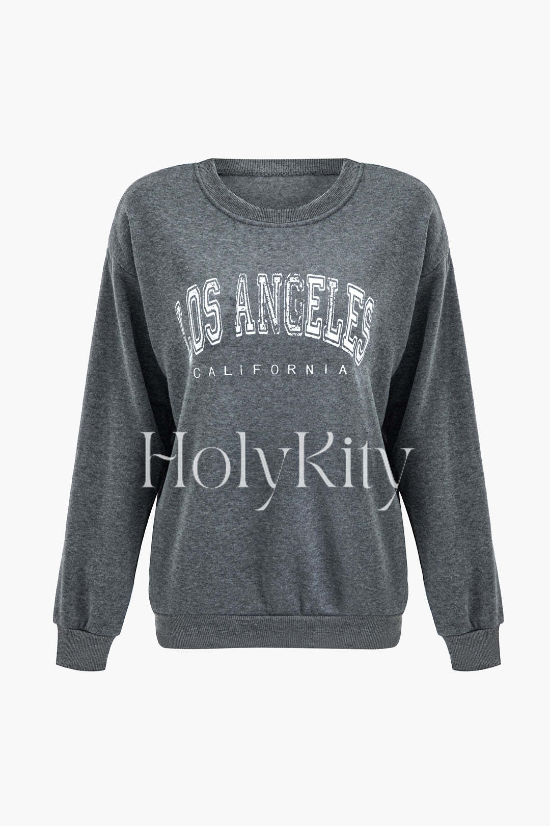 Letter Print Round Neck Sweatshirt
