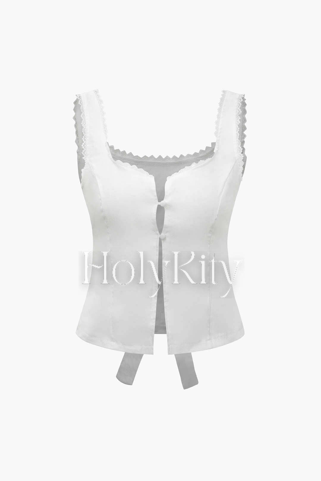 Square Neck Lace Trim Cami Top