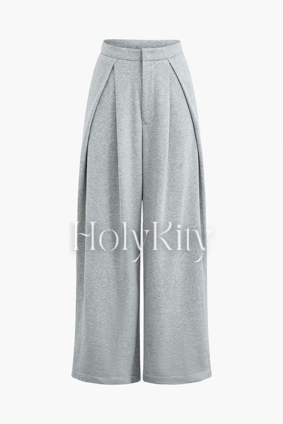 High Waist Ruched Wide Leg Pants