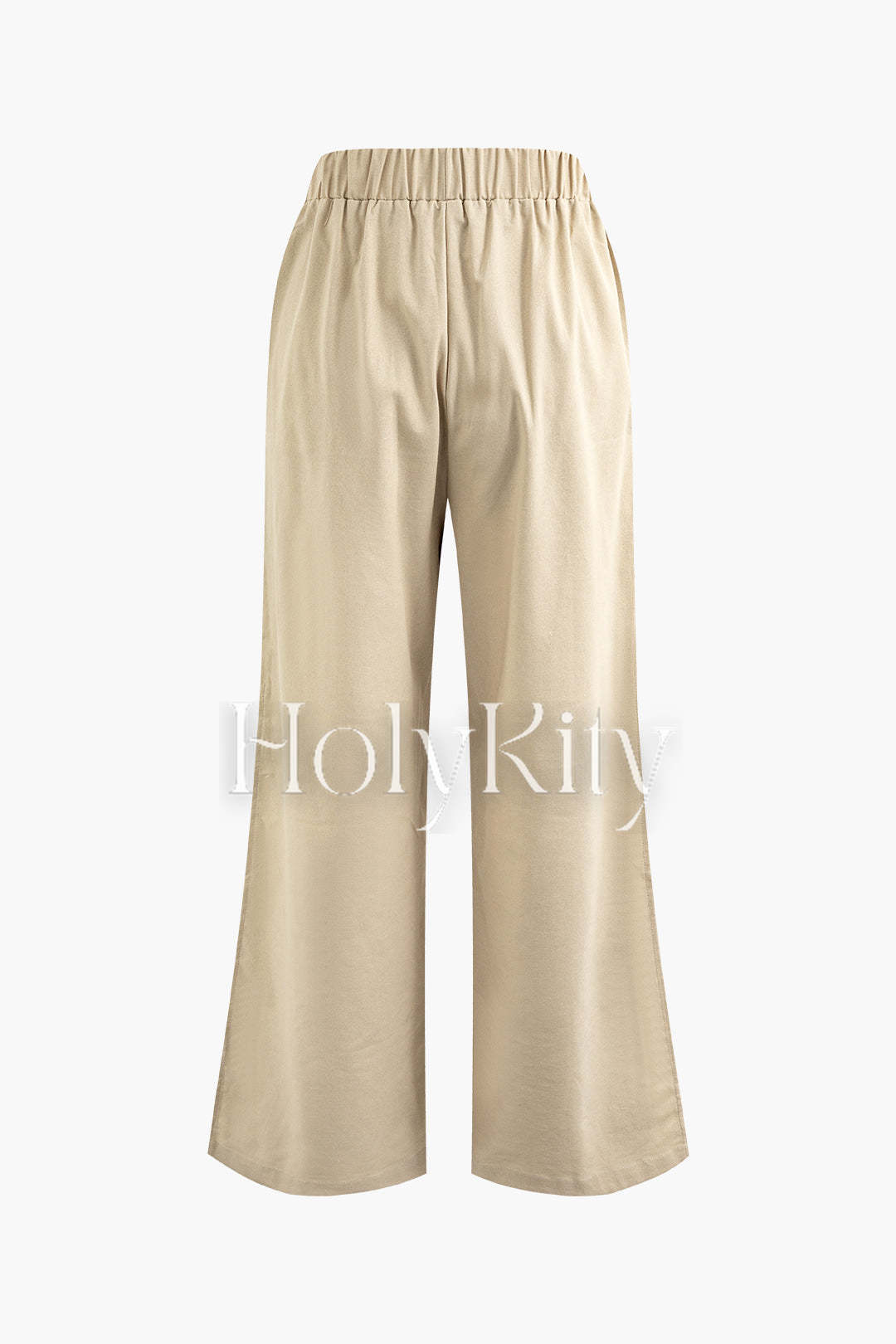 Set aus ärmellosem Oberteil aus Leinenmischung mit elastischer Taille und geschlitzter Hose