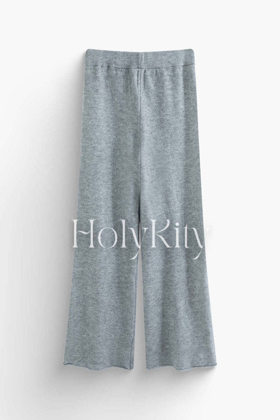Ensemble polo en tricot uni et pantalon large