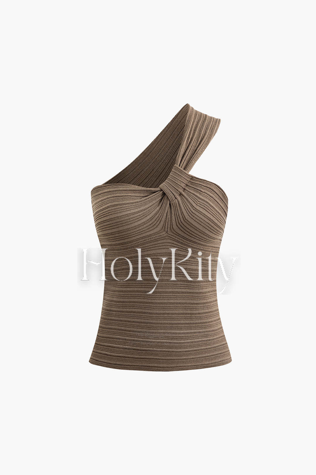 Asymmetric One Shoulder Knit Cami Top